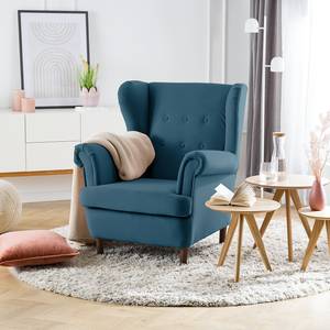 Fauteuil bergère Skog Velours Vaia: Bleu marine