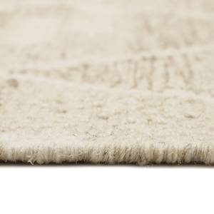Tapis de couloir en laine Vermont Laine vierge / Coton - Beige / Marron - 80 x 150 cm