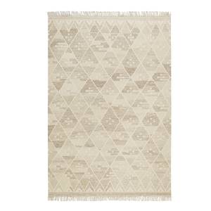 Tapis en laine Vermont Laine vierge / Coton - Beige / Marron - 200 x 290 cm