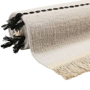 Tappeto di lana Lina Lana pura / Cotone - Beige / Nero - 130 x 190 cm