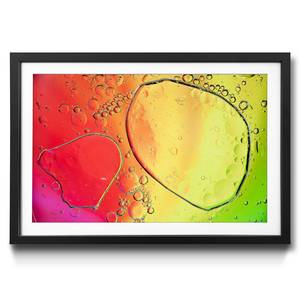 Ingelijste afbeelding Rainbowdrops sparrenhout/acrylglas