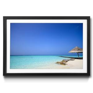 Quadro con cornice Maldives Beach Abete / Vetro acrilico - Blu / Turchese