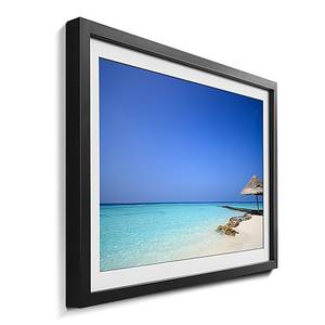 Quadro con cornice Maldives Beach Abete / Vetro acrilico - Blu / Turchese