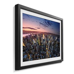 Gerahmtes Bild New York Sky II Fichte / Acrylglas
