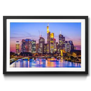 Ingelijste afbeelding Frankfurt Skyline sparrenhout/acrylglas - meerdere kleuren