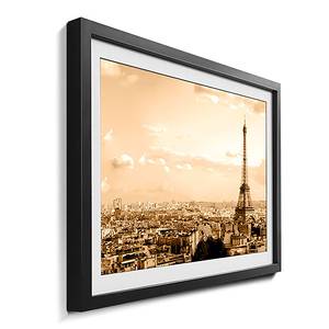 Ingelijste afbeelding Paris Skyline sparrenhout/acrylglas