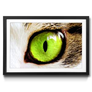 Gerahmtes Bild Cats Eye Green II Fichte / Acrylglas