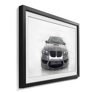 Quadro con cornice Big B Abete / Vetro acrilico - Nero / Bianco