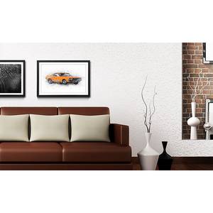 Gerahmtes Bild Orange Muscle Car Fichte / Acrylglas - Orange