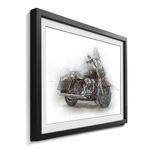 Gerahmtes Bild Cruising Fichte / Acrylglas - Schwarz / Weiß