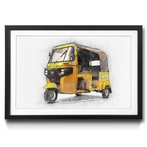 Quadro con cornice TukTuk Abete / Vetro acrilico - Giallo