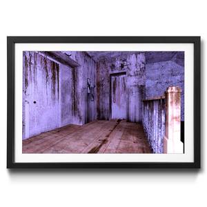 Ingelijste afbeelding Alone in Dark sparrenhout/acrylglas - lila/bruin