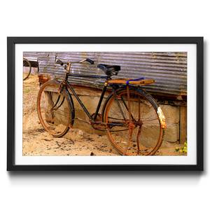 Ingelijste afbeelding Old Bicycle sparrenhout/acrylglas - beige/bruin