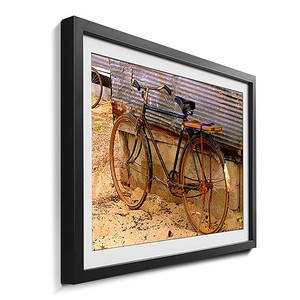 Ingelijste afbeelding Old Bicycle sparrenhout/acrylglas - beige/bruin