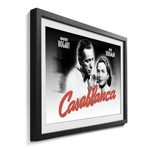 Quadro con cornice Casablanca Abete / Vetro acrilico - Nero / Bianco