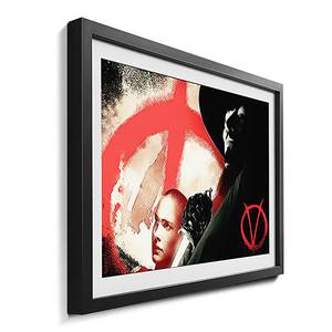 Quadro con cornice Vendeta Abete / Vetro acrilico - Nero / Rosso