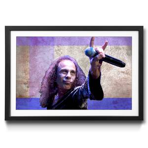 Quadro con cornice James Dio Abete / Vetro acrilico - Fucsia / Viola