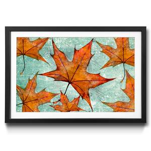 Ingelijste afbeelding Fall is Beginning sparrenhout/acrylglas - oranje/groen