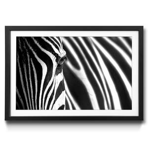 Quadro con cornice Animal Stripes Abete / Vetro acrilico - Nero / Bianco
