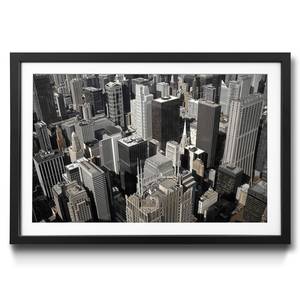 Quadro con cornice City Of Chicago Abete / Vetro acrilico - Nero / Bianco