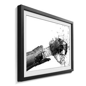 Gerahmtes Bild Celebration Fichte / Acrylglas - Schwarz / Weiß