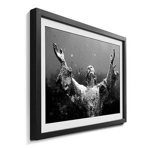 Gerahmtes Bild Christ of Abyss I Fichte / Acrylglas - Schwarz / Weiß