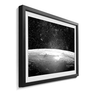 Tableau déco Earth Planet II Épicéa / Plexiglas - Noir / Blanc