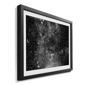 Gerahmtes Bild Endless Space Fichte / Acrylglas - Schwarz / Weiß