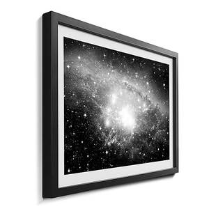 Tableau déco Galaxy II Épicéa / Plexiglas - Noir / Blanc