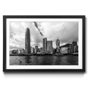 Ingelijste afbeelding Hong Kong II sparrenhout/acrylglas - zwart/wit