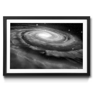 Tableau déco Spiral Galaxy II Épicéa / Plexiglas - Noir / Blanc