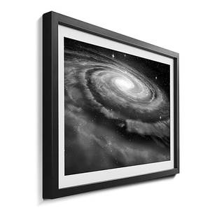 Tableau déco Spiral Galaxy II Épicéa / Plexiglas - Noir / Blanc