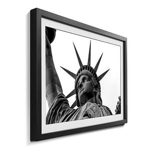 Tableau déco Statue of Liberty Épicéa / Plexiglas - Noir / Blanc