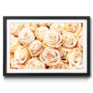 Quadro con cornice Creamy Roses Abete / Vetro acrilico - Beige