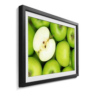 Gerahmtes Bild Green Apples II Fichte / Acrylglas