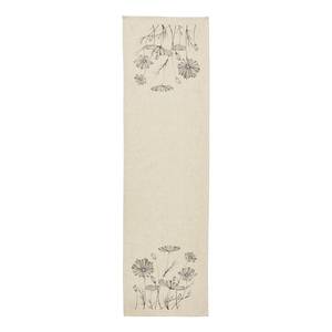 Runner Flower Poliestere / Lino - Naturale