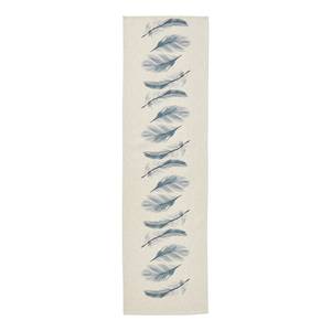Tafelloper Feathers polyester/linnen - natuurlijk