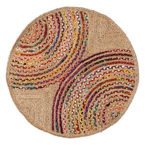 Laagpolig vloerkleed Graciela jute/katoen - meerdere kleuren