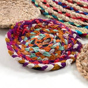 Tapis Ginnis Jute / Coton - Multicolore