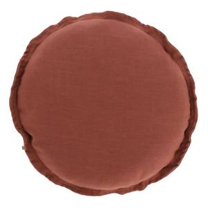 Kissenbezug Maelina II Polyester / Viskose / Leinen - Terracotta