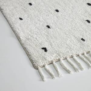 Kurzflorteppich Meri Baumwolle - Weiß