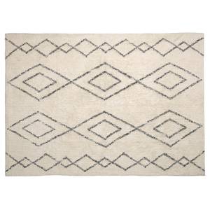 Tapis Marivi Coton / Polyester - Beige / Blanc