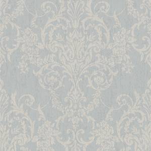 Vliestapete Victorian Damask Duck Egg Vlies - Blau