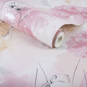 Vliestapete Tinkerbell Watercolour Vlies - Pink