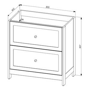 Wastafel Hovden mat wit