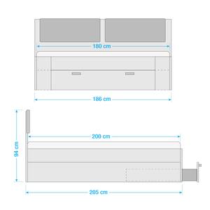 Slaapkamerset Nilla (4-delig) witte essenhouten look/beige - 180 x 200cm