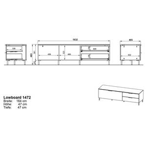 TV-Lowboard California I Graphit