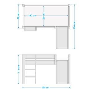 Lit mezzanine Jelle Pat’Patrouille I Bleu clair - 90 x 190cm - Avec toboggan