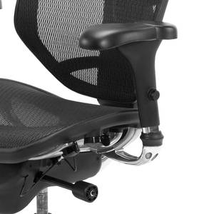 Sedia da ufficio ergonomica ENJOY Mesh / Materiale plastico / Alluminio - Nero / Color cromo