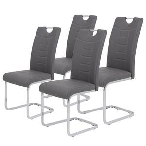 Chaise cantilever Festola Gris - Lot de 4